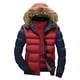 thumbnail image 1 of Chaqueta de algodón acolchado casual de invierno con cuello con capucha para hombre Pompotops  oipoqjl20943, 1 of 5