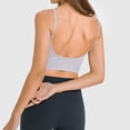 thumbnail image 4 of Greeniant Camiseta sin mangas Sujetador deportivo Chaleco de fitness Lavable Accesorios de gimnasio Ropa para correr Comodidad Sexy Halter Tops Equipo de Uniforme atlético Gris ocho Greeniant OD029032-04, 4 of 6