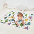 thumbnail image 2 of White Cartoon Dinosaurs Leaves Pattern Blanket,Comfortable Soft Flannel Throw Blanket,All Season,Warm Lightweight Blankets for Sofa Bed Couch Living Room Chair,30"x40", 2 of 4