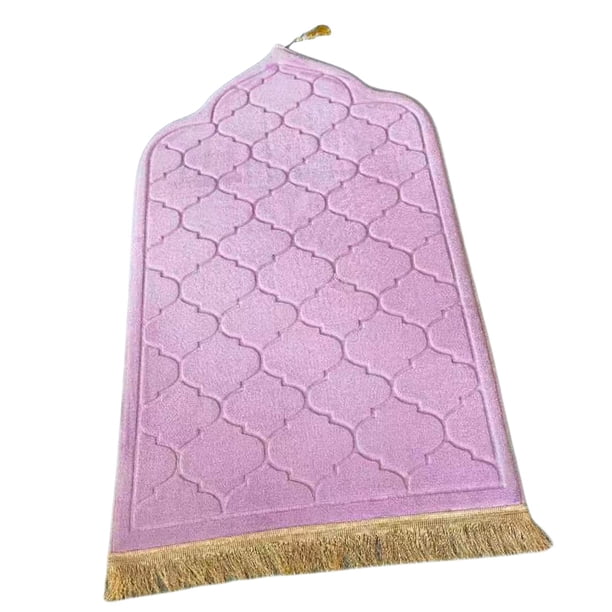 Alfombra de oración musulmana alfombra de oración engrosar la decoración liviana Púrpura