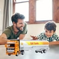 thumbnail image 4 of Oil Tank Transport Car Vehicle Pull Back Model Kids Toy Table Decor City Transport Vehicles Garbage Truck /Tanker Truck /Express Delivery Truck, 4 of 8