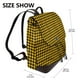 thumbnail image 2 of Disketp Retro Yellow and Black Houndstooth Mochila de Cuero para Mujer, Bolso de Espalda Antirrobo con Estilo para Viaje, Trabajo y Uso Diario, 2 of 4