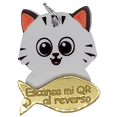 thumbnail image 1 of TQR BY FAKIRGEEK Placa DE IDENTIFICACIÓN Inteligente para Mascotas QR para Gato- GATO Etiqueta DE IDENTIFICACIÓN Accesorios Dije para Collar DE MASCOTA (BLANCO), 1 of 9