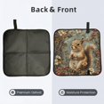 thumbnail image 2 of Squirrel Patterns Vintage Foldable Seat Cushion for Bleachers, Stadium Seats, Camping & Outdoor Events, Portable Lightweight Pad with Carabiner, 2 of 6