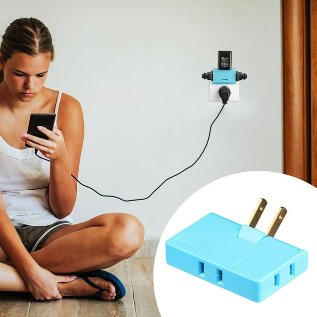 RKSTN the socket Multi-head Plug Into One-turn Split-head Variational Converter Three-term Two-claw Flat-foot Plug-in Triangular Socket Two Holes Long And Empty
