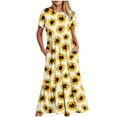 thumbnail image 1 of Mefallenssiah Mode Femmes Col Rond Manches Courtes Robe Imprimée, 1 of 4