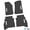 Black w/ White Insert, variant on Flextread Floor Mats for 20-24 Jeep Gladiator - Mopar Licensed Factory Fit - Black w/ Blue Willys Insert - 100% Made in USA