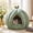 19.7x19.7x17.7 in, variant on Halloween Pumpkin Enclosed Pet Cave Bed, Warm Cozy Sleeping Hut Nest for Small Medium Cats Dogs, Soft Thanksgiving Themed Indoor Secure Rest Space
