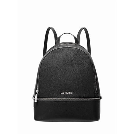 Michael Kors Women's Rhea Medium Pebbled Leather Backpack (Black) 35S5GRAB2L-001