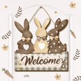 thumbnail image 7 of 4/3/2/1pcs Easter Carrot Bunny Front Door Sign Wood Hanging Sign For Front Door Decor Spring Easter Eggs Wooden Wreath Indoor Wall Farmhouse Hanging Decoration, 7 of 7