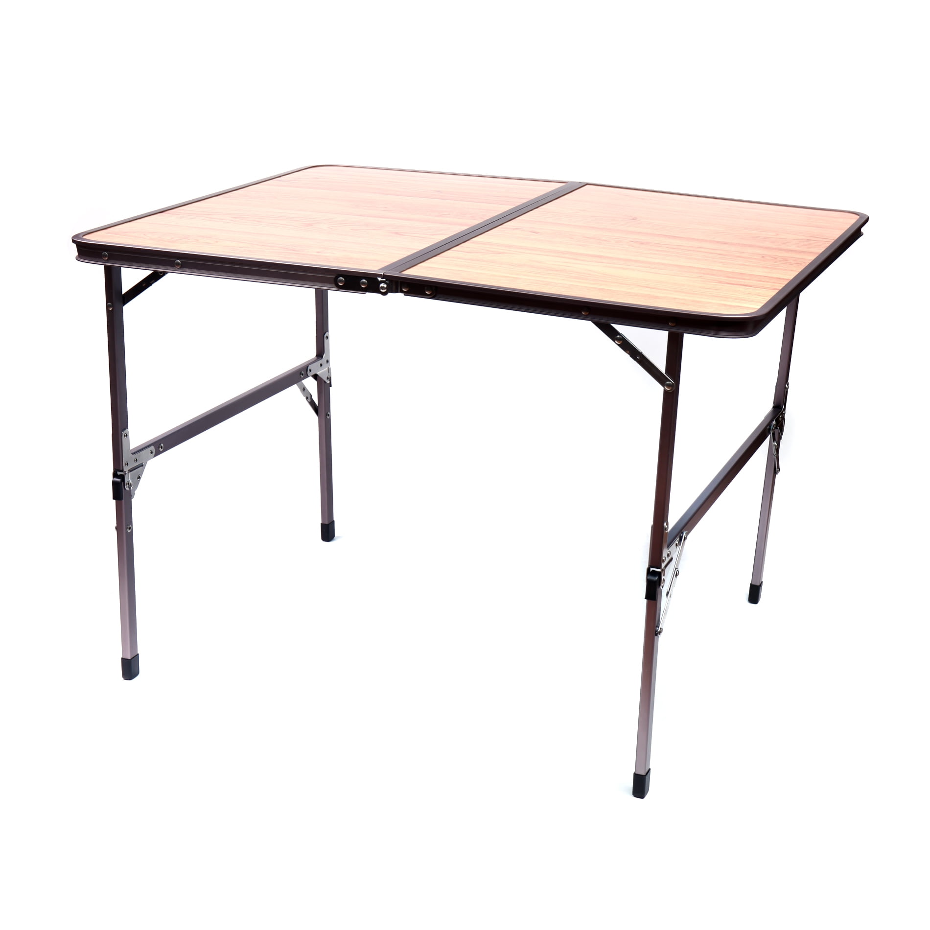 Camping Aluminium Outdoor BBQ Portable Pinic Dining Foldable 2 Side Table 35"