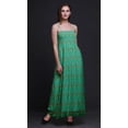 thumbnail image 3 of Bimba Rufous Flycatcher Bird Print Summer Holiday Maxi Tube Smocked Dress-Small, 3 of 7
