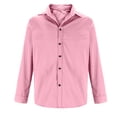 thumbnail image 5 of Iugvhana Business Dress Shirts for Men Button Down Lapel Regular Fit Solid Cotton Long Sleeve Shirt Slim Wrinkle Free Blouses Pink XXL, 5 of 6
