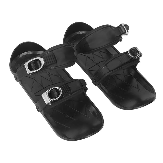 Short Snow Skates, Mini Ski Skates Black Easy Control For Skiing Competitions For Adults