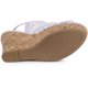 thumbnail image 5 of Sandalias De Cuña Tacones De Plataforma De Madera Lazo De Encaje Para Mujeres Morado 41, 5 of 6