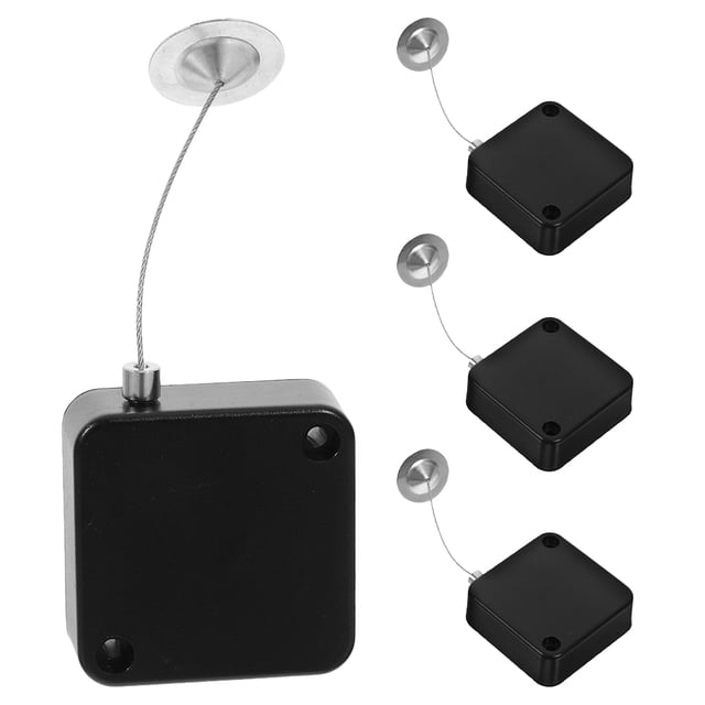 UPGRATOR 4Ud Portacables Antirrobo Retráctil Con Cable De Acero Inoxidable Para Protección De Dispositivos