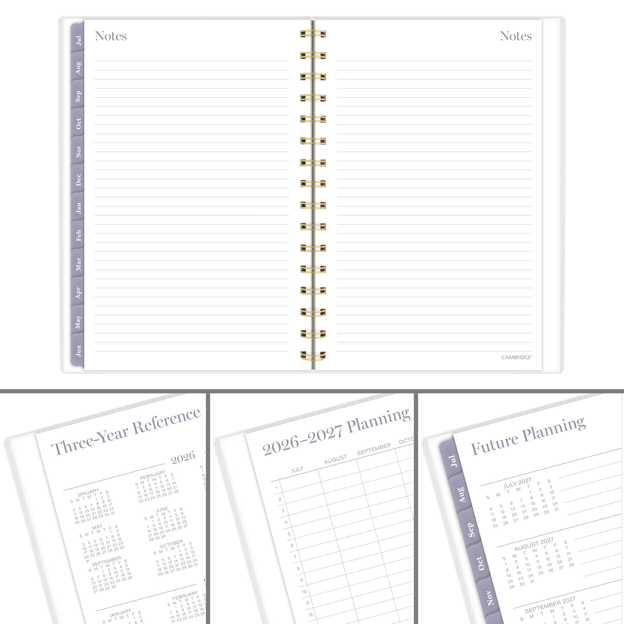 Mead Cambridge Tea Rose Academic 2026-2027 Weekly Monthly Planner Small 5 12 x 8