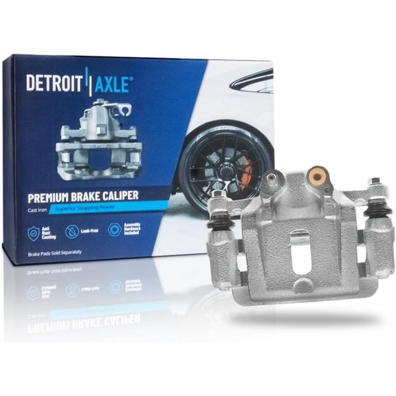 Detroit Axle - Rear Left Brake Caliper for 2007-2012 Hyundai Veracruz 2008 2009 2010 2011 Replacement Disc Brake Caliper with Bracket Assembly