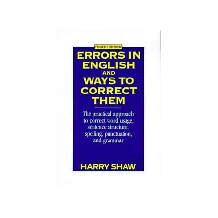 Errors in English and Ways to Correct Them