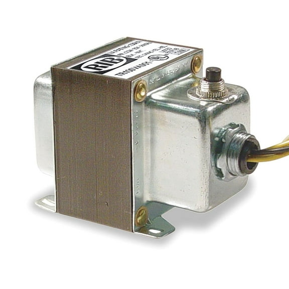 Functional Devices TR100VA001 Transformer, 100Va, 120 to 24 Vac, Circuit Breaker, Foot and Single Threaded Hub Mount CA2