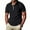 Black, variant on Men's Polo Shirts 4XL Big And Tall Under $10 Solid Color Half Zipper Pullover Turn Down Collar Vertical Short Sleeve Shirt Undershirt