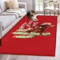 thumbnail image 2 of Red Cowboy Christmas 3'x5' Washable Rug, Western Xmas Santa Cactus Non-Slip Area Rugs for Entryway Kitchen Classroom, Dorm Throw Carpet, Low Pile Soft Indoor Floor Mat, 2 of 9