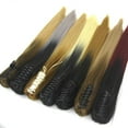 thumbnail image 3 of LANFENG Ombre Brown-Light Blonde Ponytail Claw Hair Piece for Women, Synthetic, Curly Wavy 24inch, 3 of 11