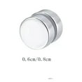 thumbnail image 3 of HOOUN Magnetic Black Circle Non-Piercing Clip Earrings Fake Ear Gauges for Men Women-Blue 6mm, 3 of 9