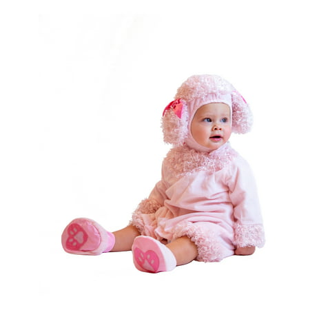 Cuddly Jungle Pink Poodle Infant Halloween Costume ? Head to Toe Outfit with Romper, Headpiece, and Booties - 6-12 Months -