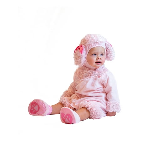Jungle Kids Costume Cuddly Jungle Pink Poodle Infant Halloween Costume ? Head to Toe Outfit with Romper, Headpiece, and Booties - 6-12 Months - Pink ()