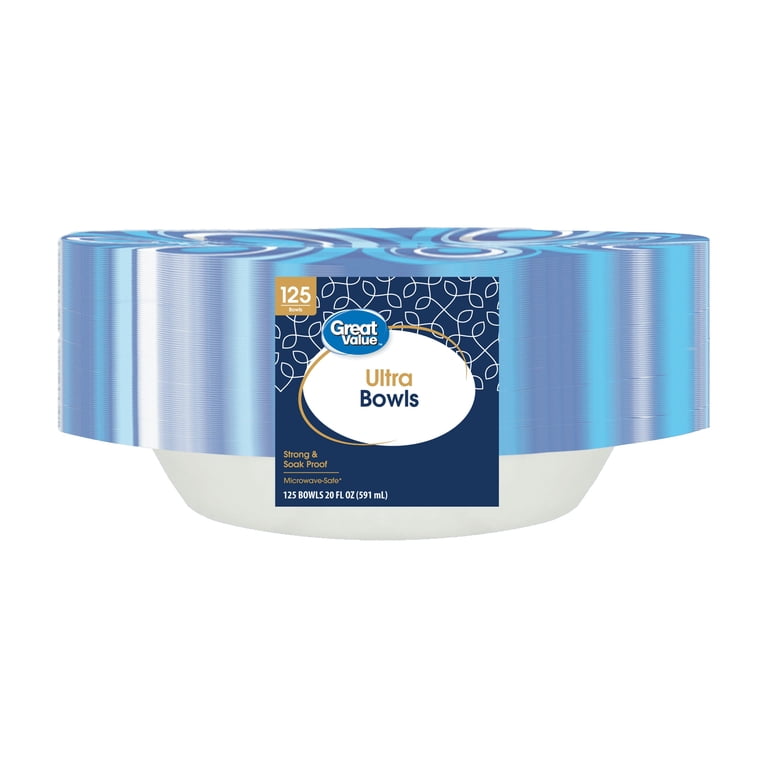 Great Value Ultra Disposable Paper Bowls, 20 oz, 125 Count photo 7