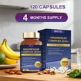 thumbnail image 5 of 12‑in‑1 High Absorption Magnesium Complex 700mg Capsules, Multi Magnesium Supplement for Sleep, Bone Muscle & Immune Health, Daily Mineral for Adults Seniors, 120 Count, 5 of 8