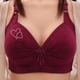 thumbnail image 1 of Puntoco Bralettes para mujer Sujetador de encaje con flores fruncidas para mujer Ropa interior de uso diario de talla grande Sin aros, 1 of 5