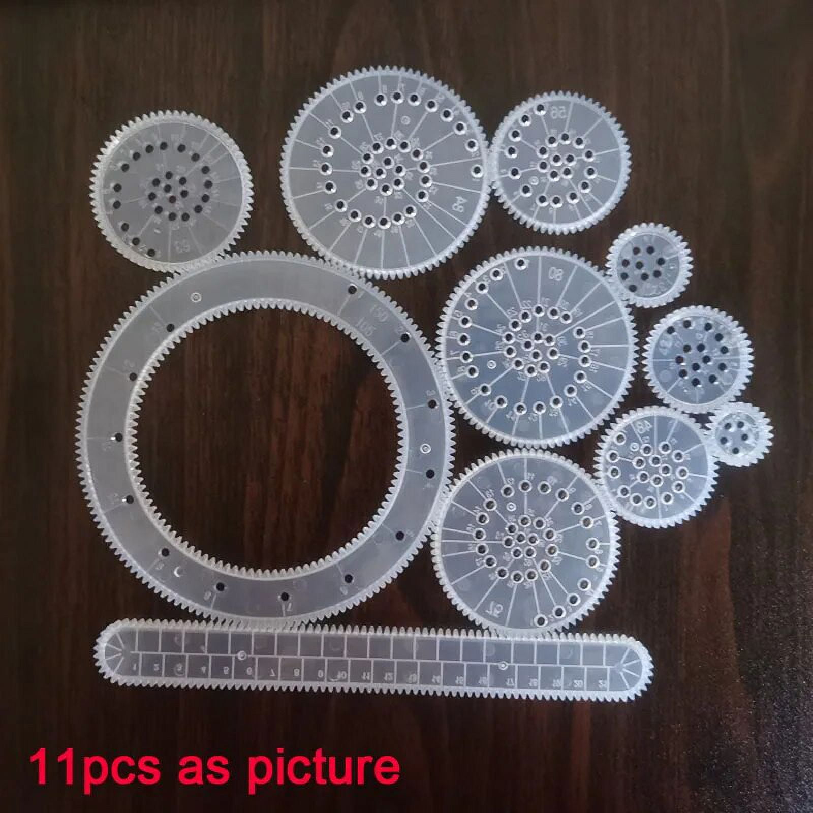 Funny Spirograph Drawing Toys Set Interlocking Gears & Wheels