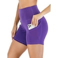 thumbnail image 7 of High Waist Yoga Shorts for Women with 2 Side Pockets Tummy Control Running Workout Shorts Pants, 7 of 7