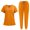Orange, variant on Scrubs for Women Scrub Set -Slim Fit Jogger Pant and Mandarin Collar Tuck-In Top, Easy Care Uniform Turquoise S