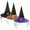 3 Pcs Black / Orange / Purple, variant on Zando Witch Hat with Veil Wide Brim Wizard Hats Foldable Large Witches Hats Adult Halloween Costume Accessory Purple