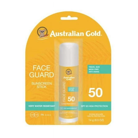 Australian Gold Face Guard Sunscreen Stick SPF 50 14g - High Protection Sunscreen Stick for Sensitive Facial Skin