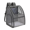 thumbnail image 2 of Pet Carrier Backpack, Foldable Pet Carrier Breathable Cat Backpack Carrier Bag with Mesh Window for Cat Puppy Rabbit Small Dogs Travel Camping Hiking - Gray, 2 of 8