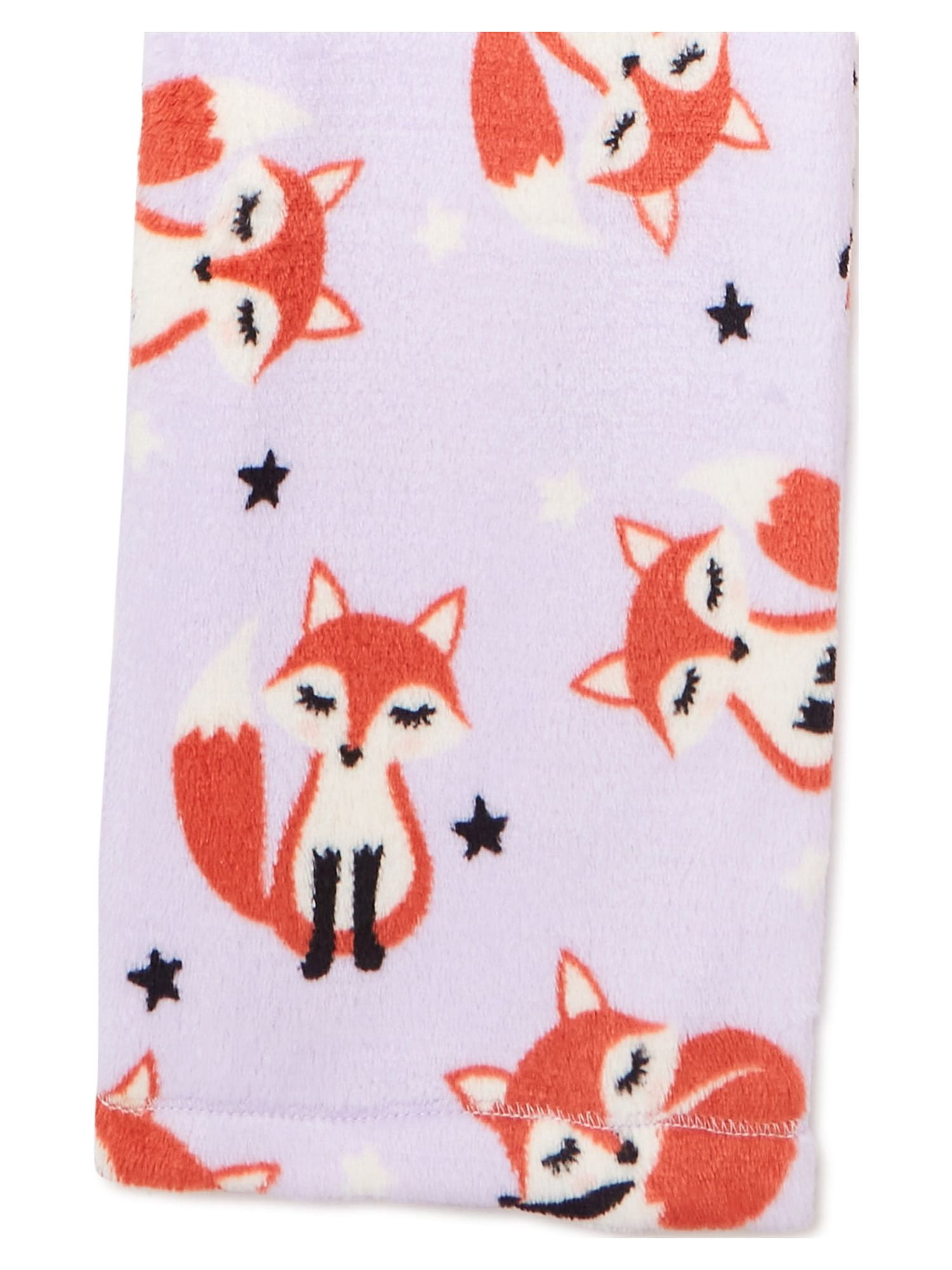 Wonder Nation Girls' Cozy Pajama Sleep Set, 2-Piece, Sizes 4-18 & Plus