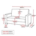 thumbnail image 5 of Ottomanson Convertible Sleeper Loveseat with Hidden Storage, Firm Seating, Burgundy, 5 of 5