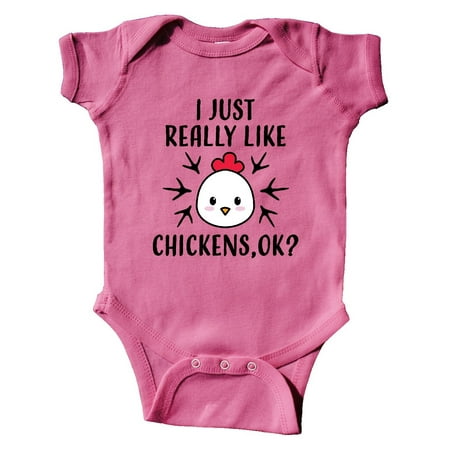 

Inktastic I Just Really Like Chickens Ok Gift Baby Boy or Baby Girl Bodysuit