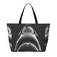 thumbnail image 2 of Fotbe Black And White Shark Bolsa de Viaje para Playa - Resistente al Agua, Bolsa Tote de Gran Capacidad y Ligera con 7 Bolsillos para Mujeres y Hombres, 2 of 7