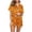 Yellow 1, variant on Fatuov Halloween Pajama Set for Women 2-Piece Pjs Cute Ghost Pumpkin Halloween Print Short Sleeve Button-Down Shirt and Short Loungewear Set Sleepwear