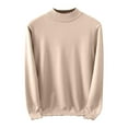 thumbnail image 1 of hotojiny Mens Mock Neck T Shirts Pullover Winter Warm Undershirt Lightweight Solid Color Long Sleeve Basic Sweaters Fall Tops, 1 of 6