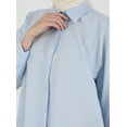 thumbnail image 5 of Poplin Tunic With Side Slit Detail Baby Blue, 5 of 5