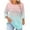 Pink, variant on Otntypg Plus Size Womens Ombre T-Shirts Loose Oversized Casual Fall Ruched Pleated Flowy Tunic Blouse Dressy 3/4 Sleeve Gradient Color Crewneck Pullover Sweatshirts Army Green XXL