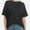 Black, variant on Women Oversized&nbsp; Workout Short Sleeve Basic&nbsp;T-Shirt Size S-XXL