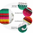 thumbnail image 3 of Mexican Style Bathroom Shower Curtains with 12 Hooks Waterproof Shower Curtain for Stalls and Bathtubs Colorful Mexico Stripes Green Red Pink Decorative Bathroom Privacy Curtain 60x72 Inches, 3 of 9