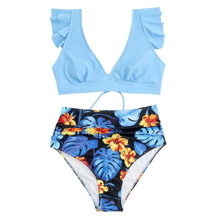 Lilgiuy Women's Bikini Set Swimwear Charming Bra Swimwear Beachwea Push Up  Relaxing Bathing Suits 